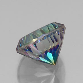 Cuarzo místico multicolor natural de 10,07 ct, corte redondo, VS