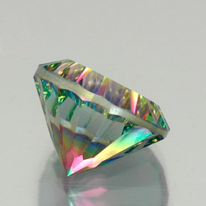 Cuarzo místico multicolor natural de 12,30 ct, corte redondo, VVS