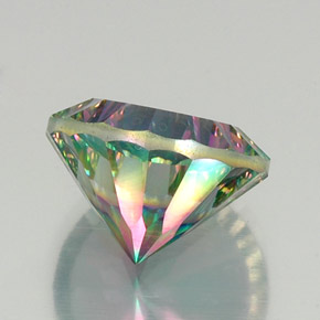 Cuarzo místico multicolor natural de 11,81 ct, corte redondo, VVS