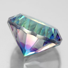 Cuarzo místico multicolor natural de 9,77 ct, corte redondo, VVS