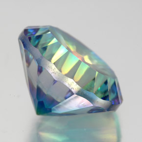 Cuarzo místico multicolor natural de 9,56 ct, corte redondo, VVS-VS
