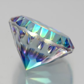 Cuarzo místico multicolor natural de 9,48 ct, corte redondo, VVS