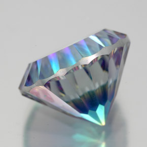 Cuarzo místico multicolor natural de 10,16 ct, corte redondo, VVS-VS
