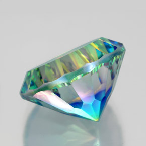 Cuarzo místico multicolor natural de 9,50 ct, corte redondo, VVS-VS