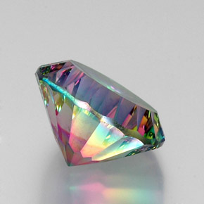 Cuarzo Místico Arcoíris superior natural de 11.31 ct, Corte Redondo, VVS-VS