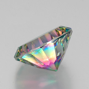 Cuarzo místico multicolor natural de 10,80 ct, corte redondo, VVS-VS