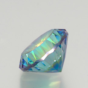 Cuarzo místico multicolor natural de 9,44 ct, corte redondo, VVS