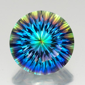 Cuarzo Místico Arcoíris superior natural de 18.36 ct, Corte Redondo, VVS-VS