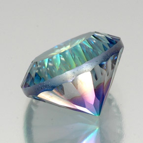 Cuarzo místico multicolor natural de 20,94 ct, corte redondo, VVS-VS