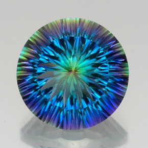 Cuarzo místico multicolor natural de 18,65 ct, corte redondo, VVS-VS