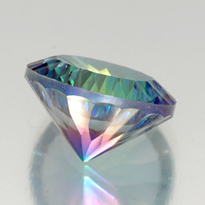 Cuarzo místico multicolor natural de 18,65 ct, corte redondo, VVS-VS