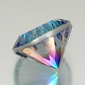 Cuarzo místico multicolor natural de 20,87 ct, corte redondo, VVS-VS