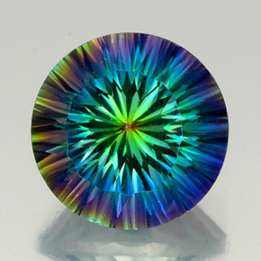 Cuarzo Místico Arcoíris superior natural de 19.24 ct, Corte Redondo, VVS-VS