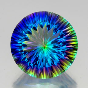 Cuarzo místico multicolor natural de 18,05 ct, corte redondo, VVS-VS