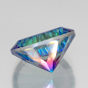 Cuarzo místico multicolor natural de 17,92 ct, corte redondo, VVS-VS