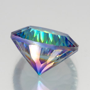 Cuarzo místico multicolor natural de 19,08 ct, corte redondo, VVS-VS