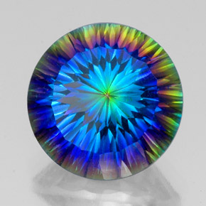Cuarzo místico multicolor natural de 19,26 ct, corte redondo, VS