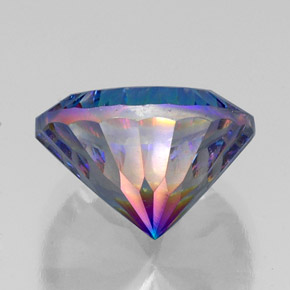 Cuarzo místico multicolor natural de 19,26 ct, corte redondo, VS