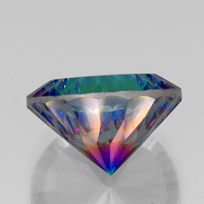 Cuarzo místico multicolor natural de 17,88 ct, corte redondo, VS