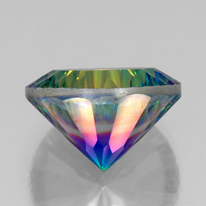 Cuarzo místico multicolor natural de 18,92 ct, corte redondo, VVS-VS