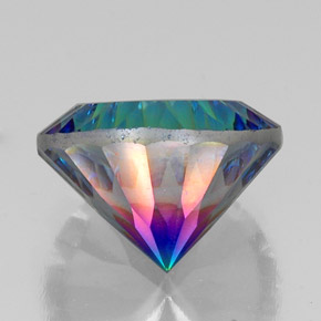 Cuarzo místico multicolor natural de 19,76 ct, corte redondo, VVS