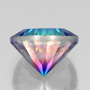 Cuarzo místico multicolor natural de 20,14 ct, corte redondo, VVS-VS
