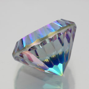 Cuarzo místico multicolor natural de 10,49 ct, corte redondo, VVS