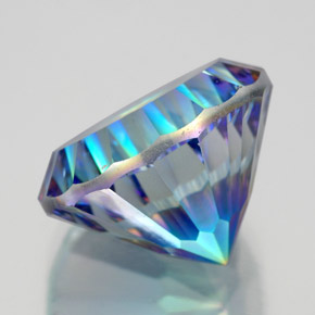 Cuarzo místico multicolor natural de 10,13 ct, corte redondo, VVS-VS