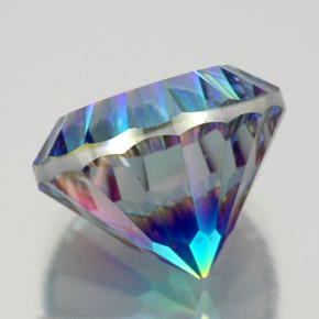 Cuarzo Místico Arcoíris superior natural de 10.84 ct, Corte Redondo, VVS