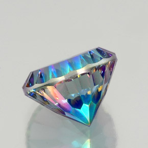 Cuarzo místico multicolor natural de 10,32 ct, corte redondo, VS