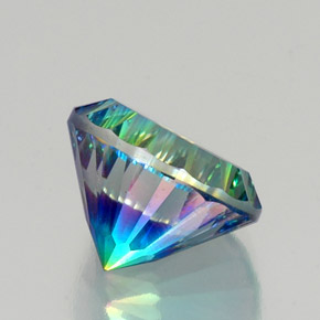 Cuarzo místico multicolor natural de 10,40 ct, corte redondo, VVS