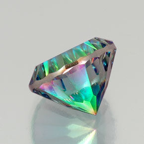 Cuarzo místico multicolor natural de 10,50 ct, corte redondo, VS
