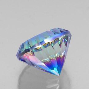 Cuarzo místico multicolor natural de 10,57 ct, corte redondo, VVS-VS