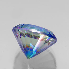 Cuarzo místico multicolor natural de 9,69 ct, corte redondo, VVS