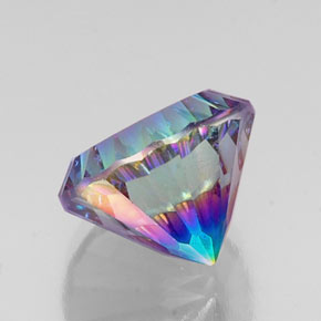 Cuarzo místico multicolor natural de 10,27 ct, corte redondo, VVS