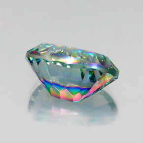 Cuarzo Místico Arcoíris superior natural de 12.92 ct, Corte Óvalo, VS