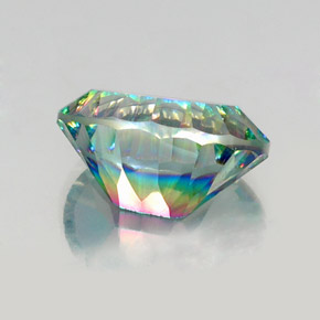 Cuarzo místico multicolor natural de 13,04 ct, corte óvalo, VS