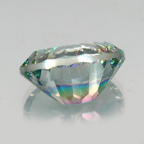 Cuarzo místico multicolor natural de 13,09 ct, corte óvalo, VVS-VS