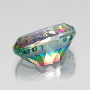 Cuarzo místico multicolor natural de 13,49 ct, corte óvalo, VVS-VS