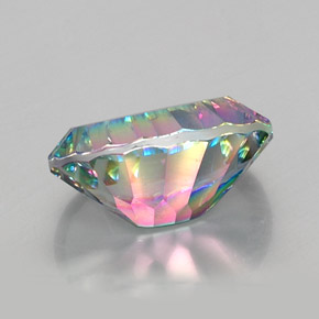 Cuarzo místico multicolor natural de 11,48 ct, corte óvalo, VVS-VS