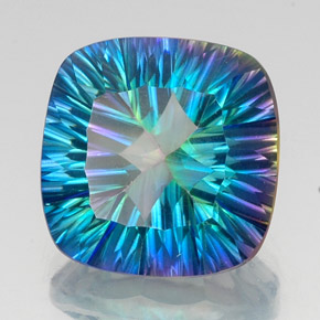 Cuarzo místico multicolor natural de 21,72 ct, corte cojín, VVS-VS