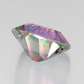 Cuarzo místico multicolor natural de 14,64 ct, corte cojín, VVS