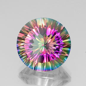 Cuarzo místico multicolor natural de 11,14 ct, corte redondo, VVS-VS