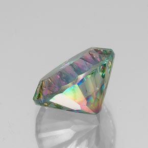 Cuarzo místico multicolor natural de 11,14 ct, corte redondo, VVS-VS