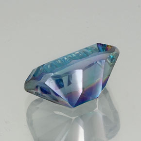 Cuarzo místico multicolor natural de 11,51 ct, corte esmeralda, VVS