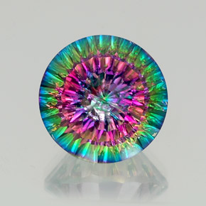 Cuarzo místico multicolor natural de 12,15 ct, corte redondo, SI