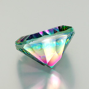 Cuarzo místico multicolor natural de 14,82 ct, corte cojín, VVS