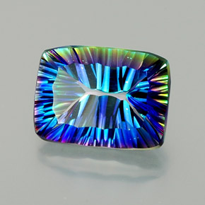 Cuarzo místico multicolor natural de 10,34 ct, baguette, VVS-VS