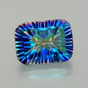 Cuarzo Místico Arcoíris superior natural de 9.47 ct, corte esmeralda, VVS-VS