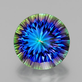 Cuarzo Místico Arcoíris superior natural de 18.50 ct, Corte Redondo, VVS-VS